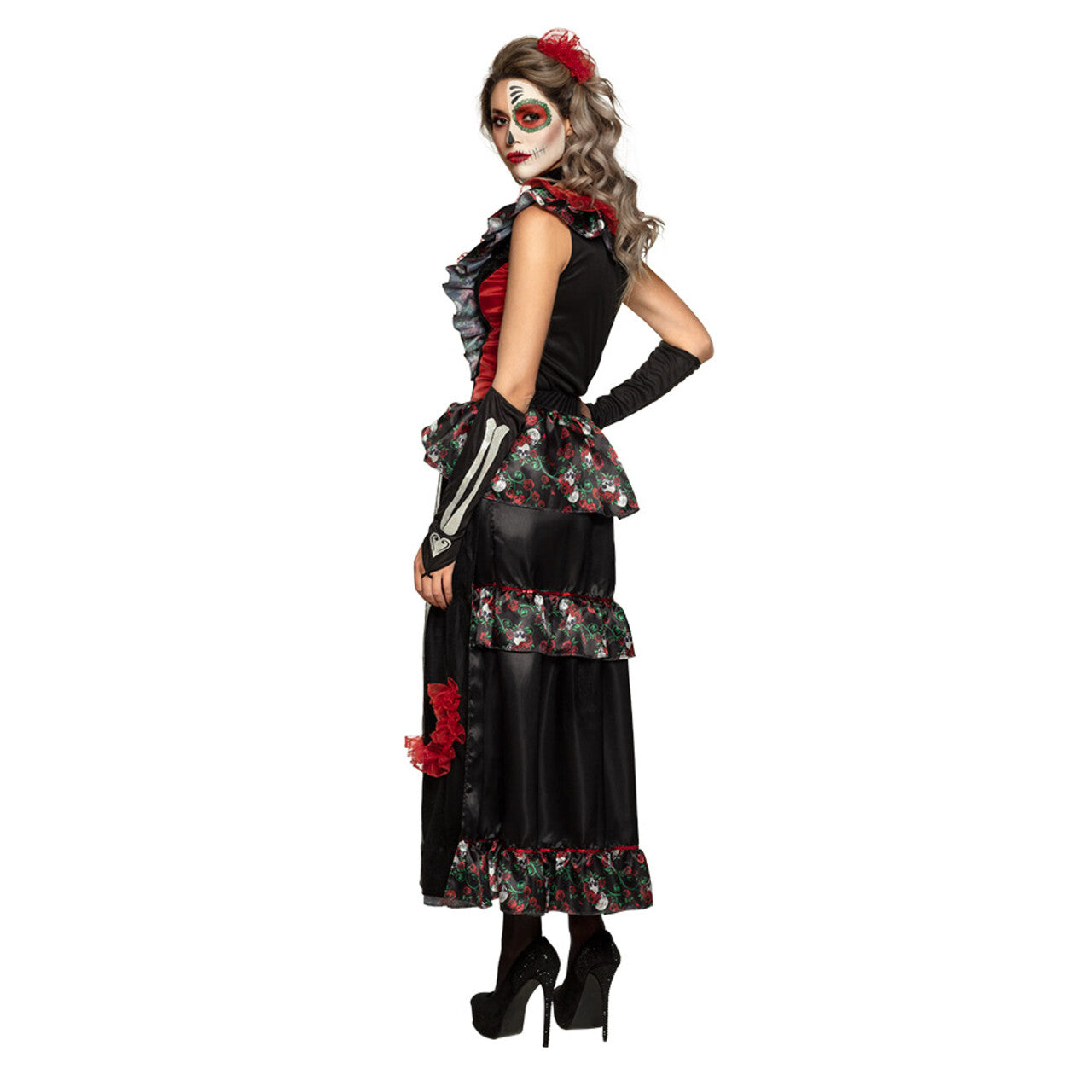 Op deze afbeelding zie je een Kostuums, van het merk Boland. La Muerte Elegance Vrouw Kostuum