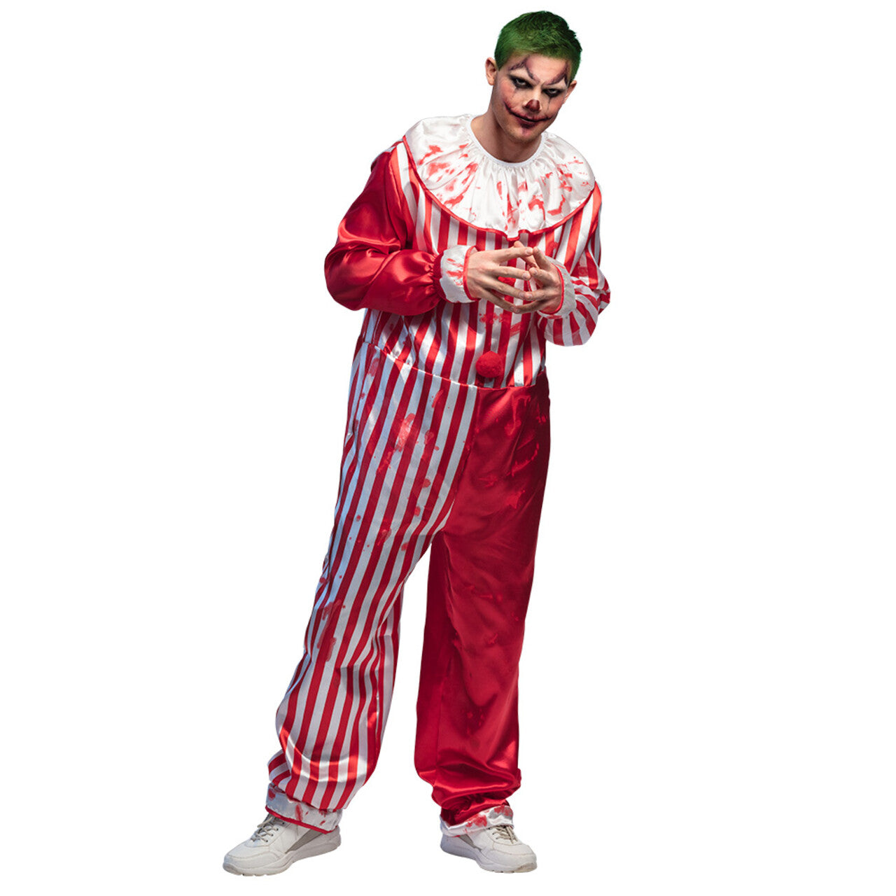 Op deze afbeelding zie je een Kostuums, van het merk Boland. Kill With A Smile Clown Man Kostuum