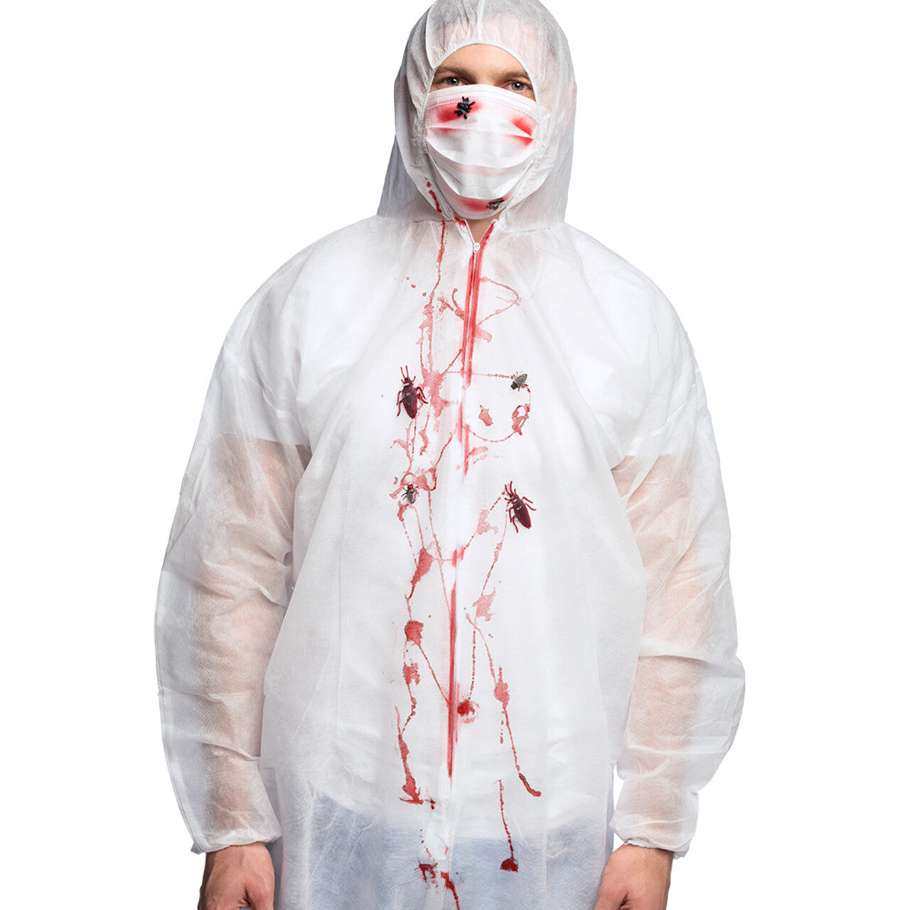 Op deze afbeelding zie je een Kostuums, van het merk Boland. Dokter Bloodbugs Man Kostuum