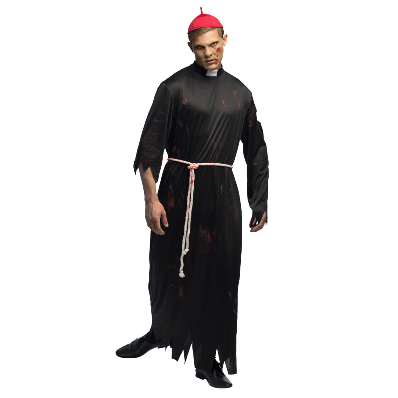 Op deze afbeelding zie je een Kostuums, van het merk Boland. Zombie Priester Bloody Saul Man Kostuum