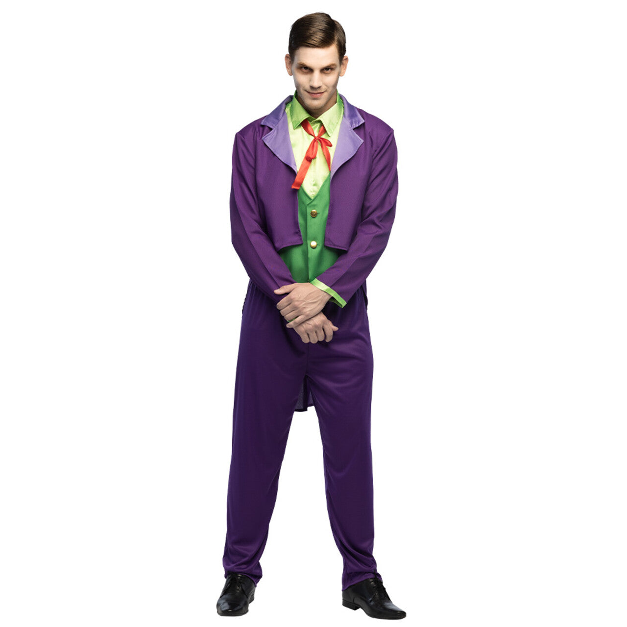 Op deze afbeelding zie je een Kostuums, van het merk Boland. Geniale Evil Joker Man Kostuum