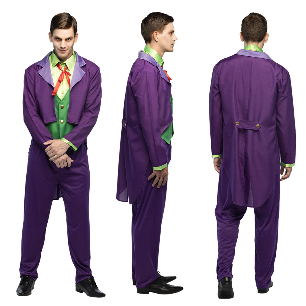 Op deze afbeelding zie je een Kostuums, van het merk Boland. Geniale Evil Joker Man Kostuum