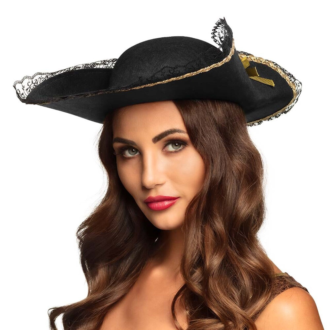 Op deze afbeelding zie je een Accessoires, van het merk Boland. Piratenhoed Lovely Fanny