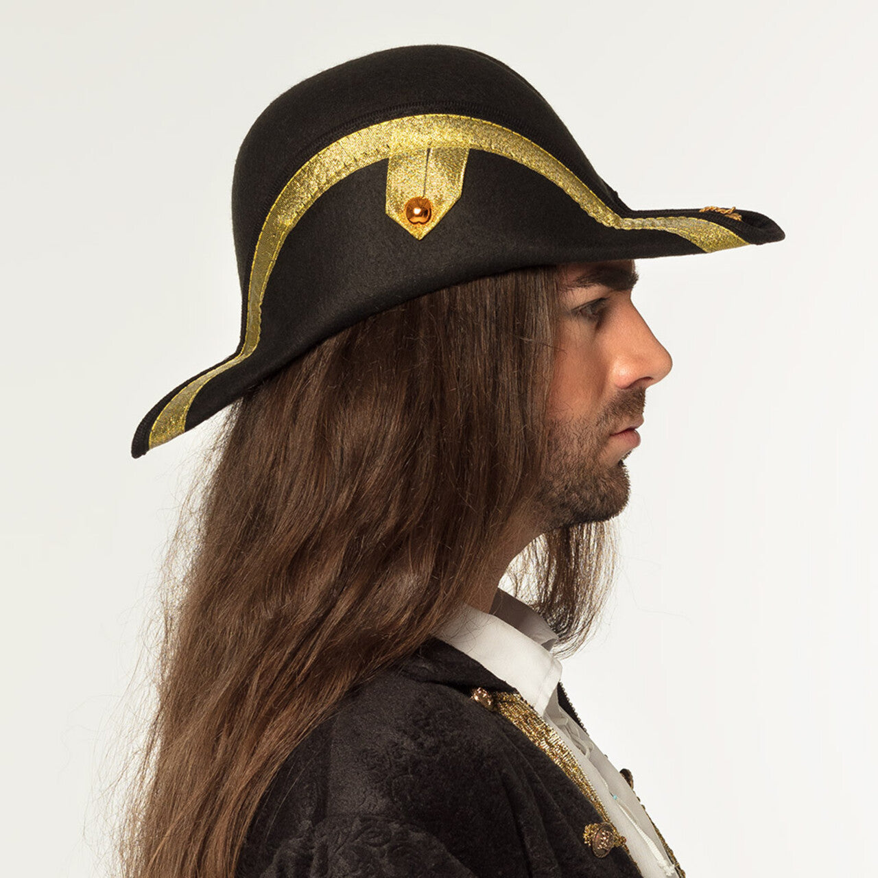 Op deze afbeelding zie je een Accessoires, van het merk Boland. Piratenhoed Admiraal Bicorne