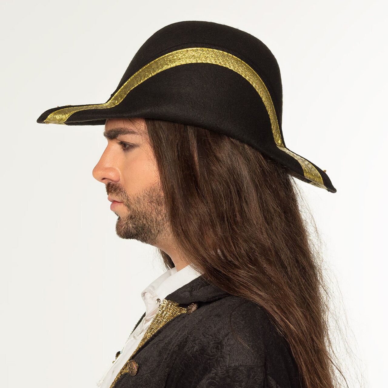 Op deze afbeelding zie je een Accessoires, van het merk Boland. Piratenhoed Admiraal Bicorne