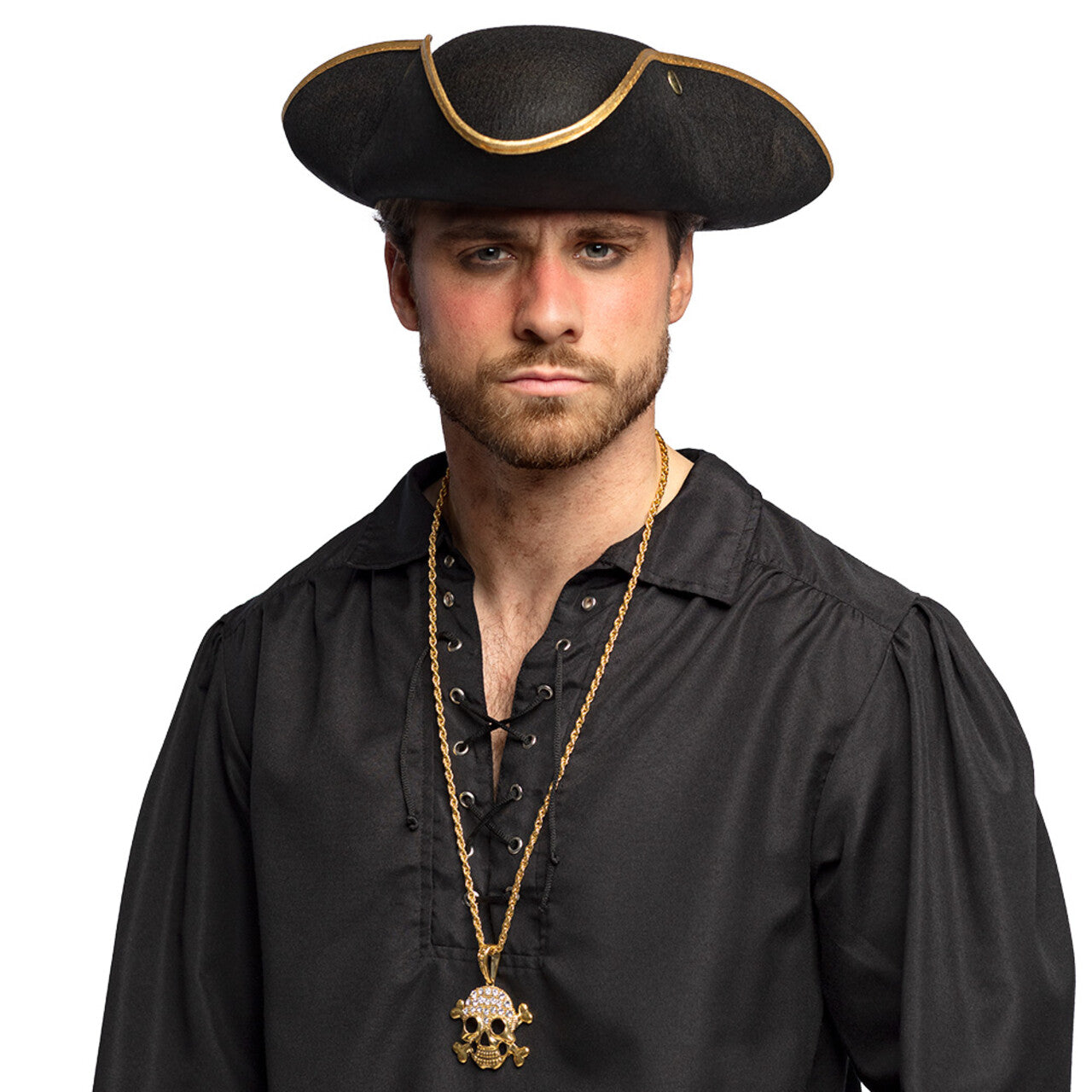 Op deze afbeelding zie je een Accessoires, van het merk Boland. Piratenhoed Admiraal Henry Hoogwater