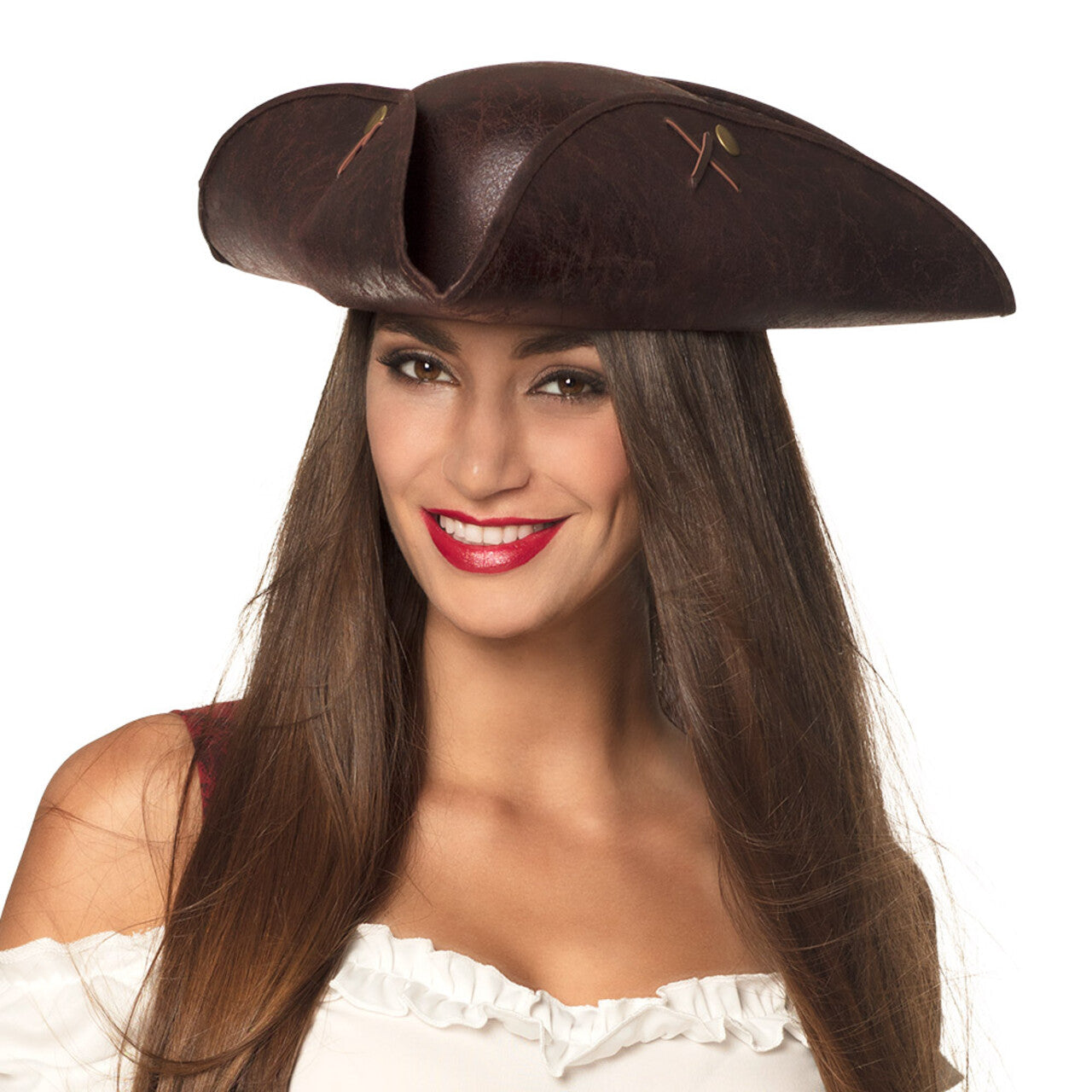 Op deze afbeelding zie je een Accessoires, van het merk Boland. Piratenhoed Admiraal Valerie Goldmine