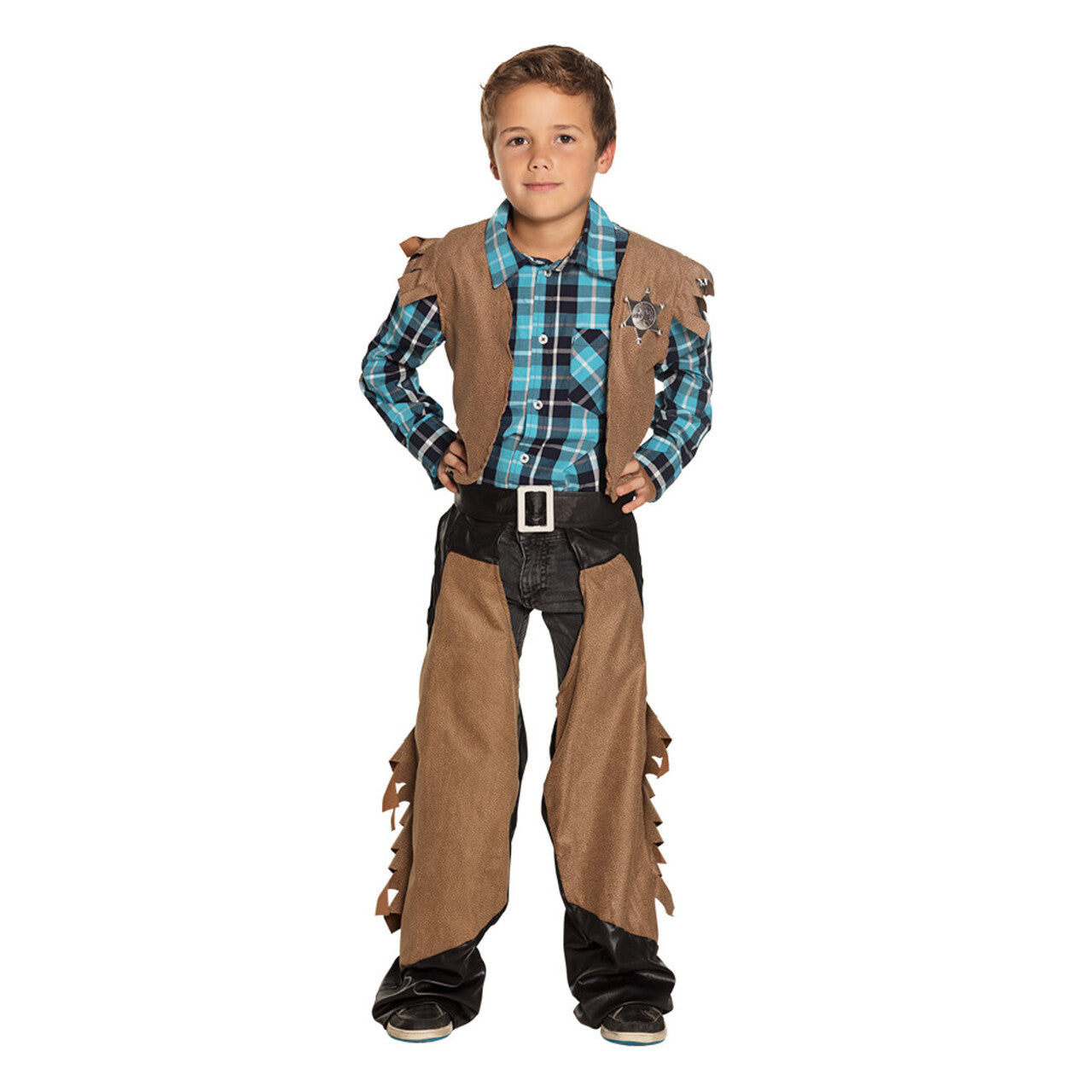 Op deze afbeelding zie je een Kostuums, van het merk Boland. Cowboy Dappere Dustin Jongen Kostuum