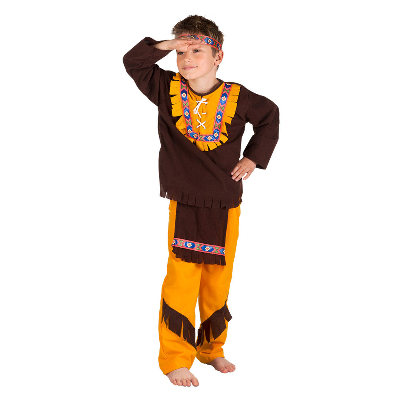 Op deze afbeelding zie je een Kostuums, van het merk Boland. Little Big Chief Kind Kostuum
