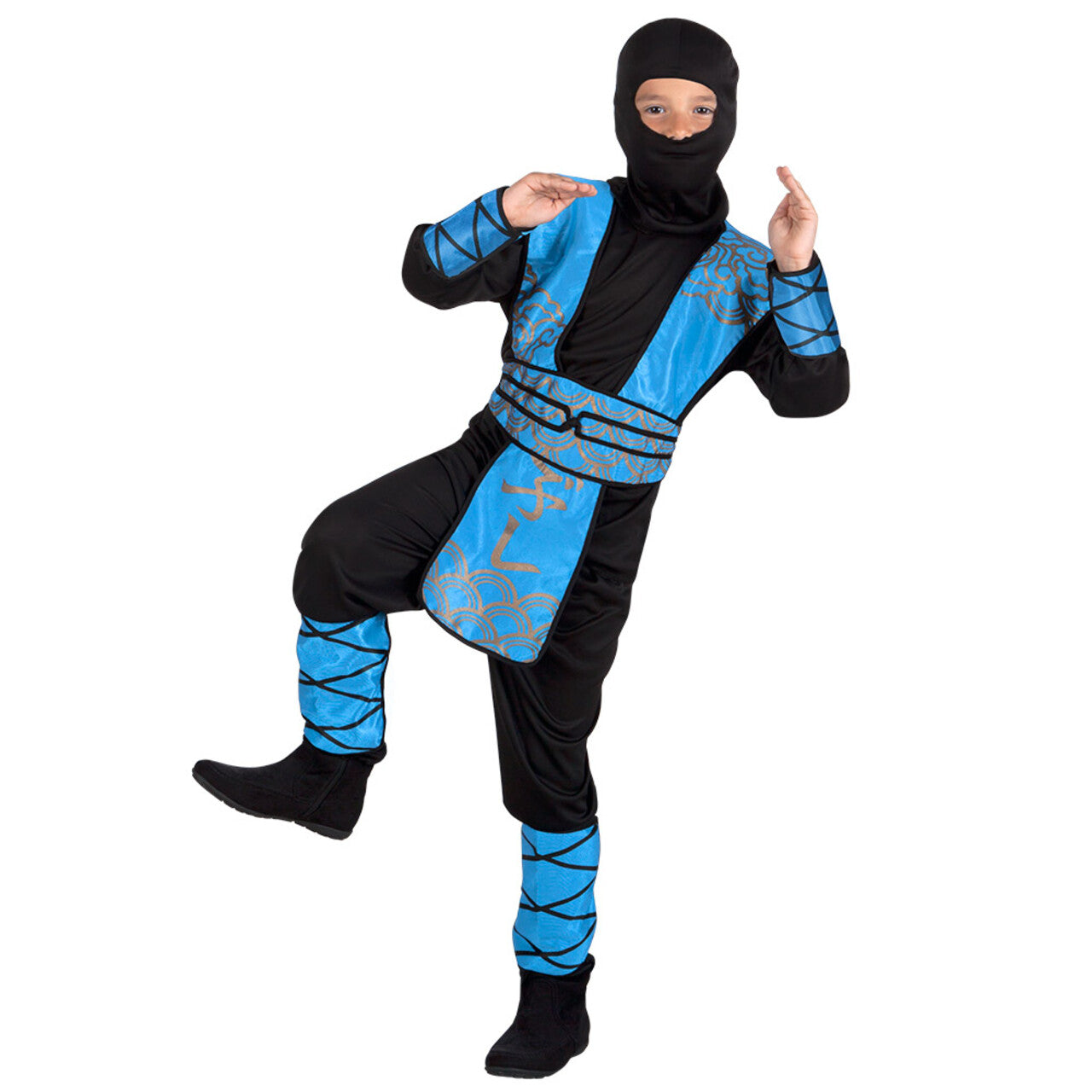 Op deze afbeelding zie je een Kostuums, van het merk Boland. Royal Ninja Azul Kind Kostuum