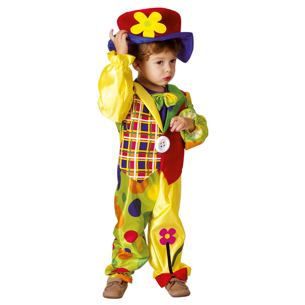 Op deze afbeelding zie je een Kostuums, van het merk Boland. Cookie Clown Kind Kostuum