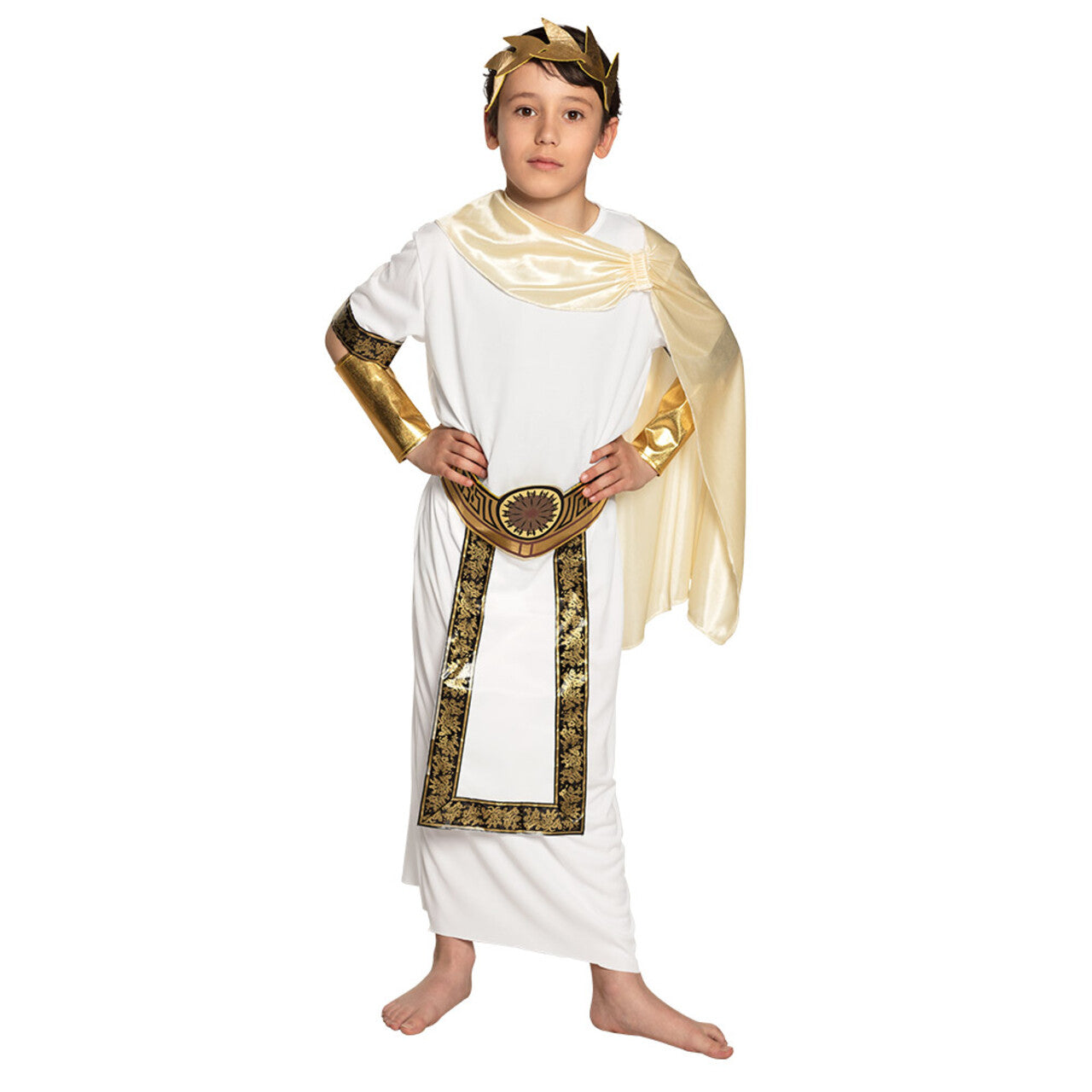 Op deze afbeelding zie je een Kostuums, van het merk Boland. Kleine Keizer Augustus Kind Kostuum