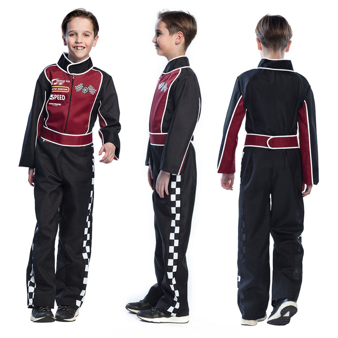 Op deze afbeelding zie je een Kostuums, van het merk Boland. Racing Rookie F1 Kind Kostuum