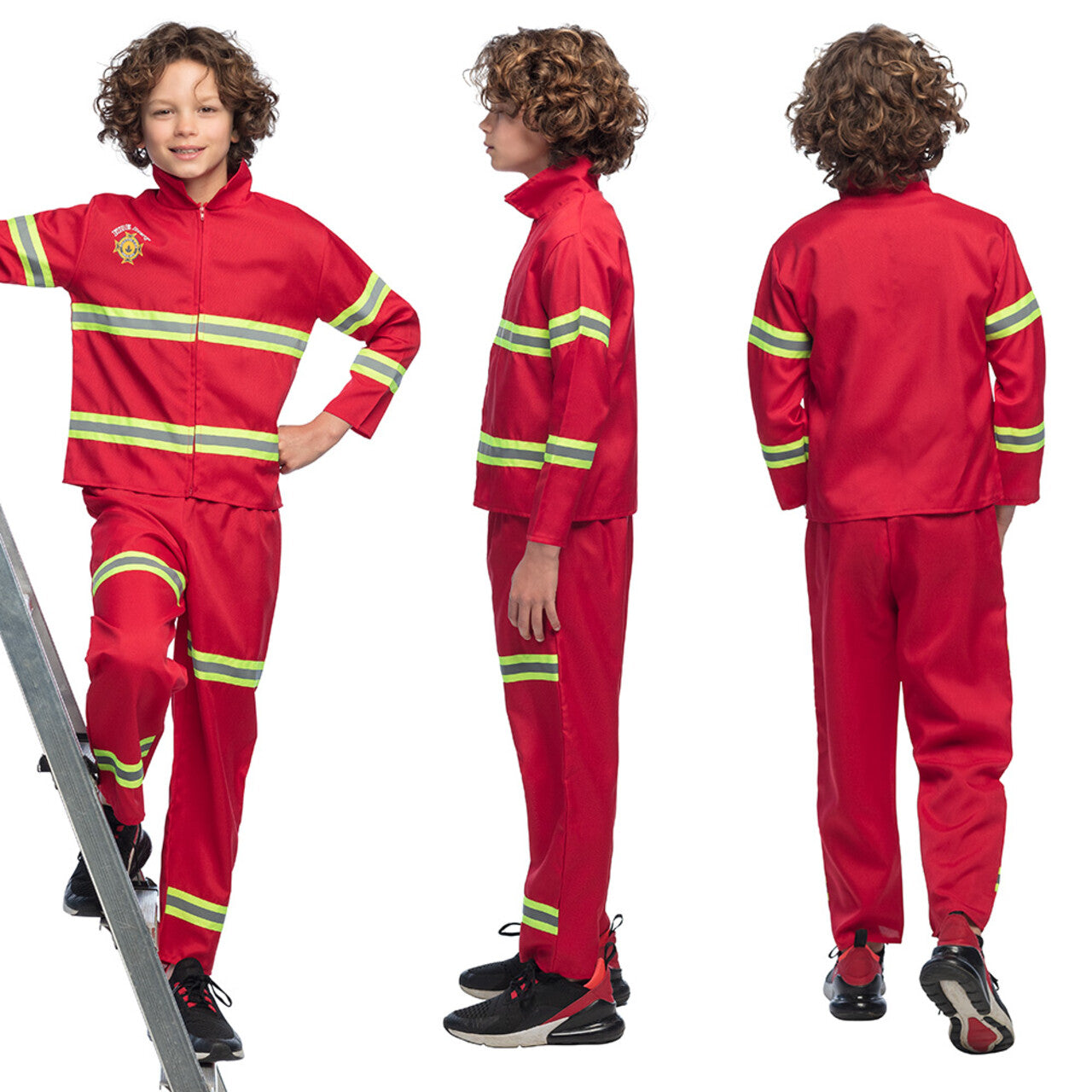 Op deze afbeelding zie je een Kostuums, van het merk Boland. Brandweerman Vurige Sam Jongen Kostuum