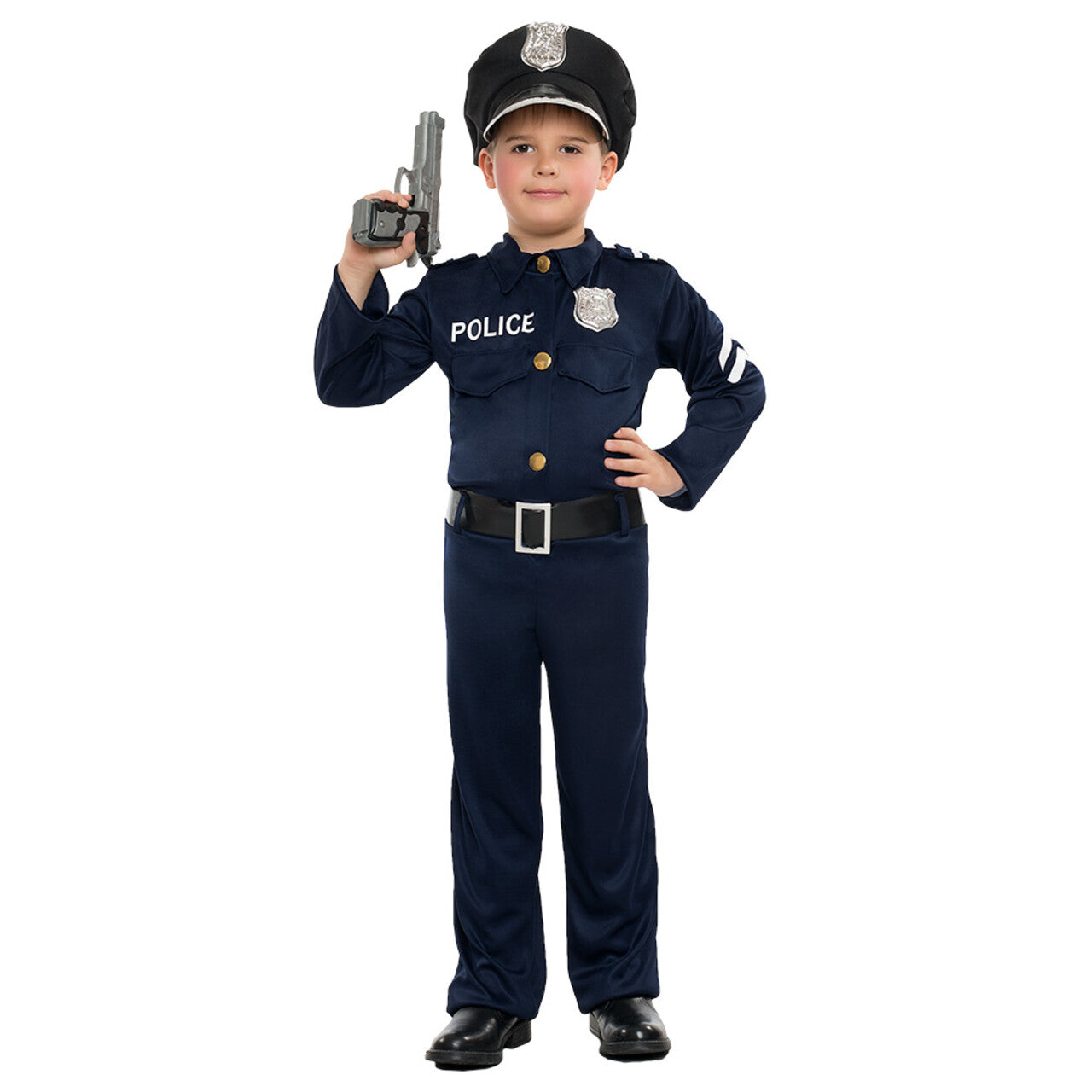 Op deze afbeelding zie je een Kostuums, van het merk Boland. Politieagent Boven De Wet Bobby Jongen Kostuum