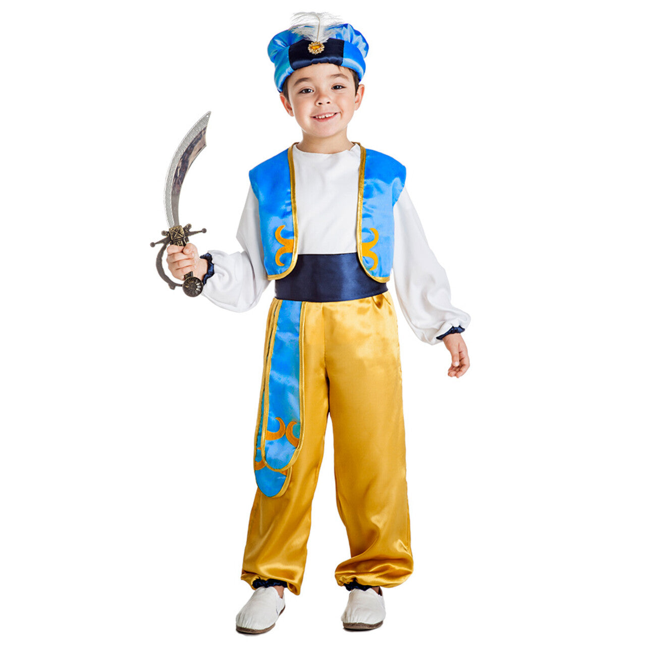 Op deze afbeelding zie je een Kostuums, van het merk Boland. 1001 Nacht Prins Amir Jongen Kostuum