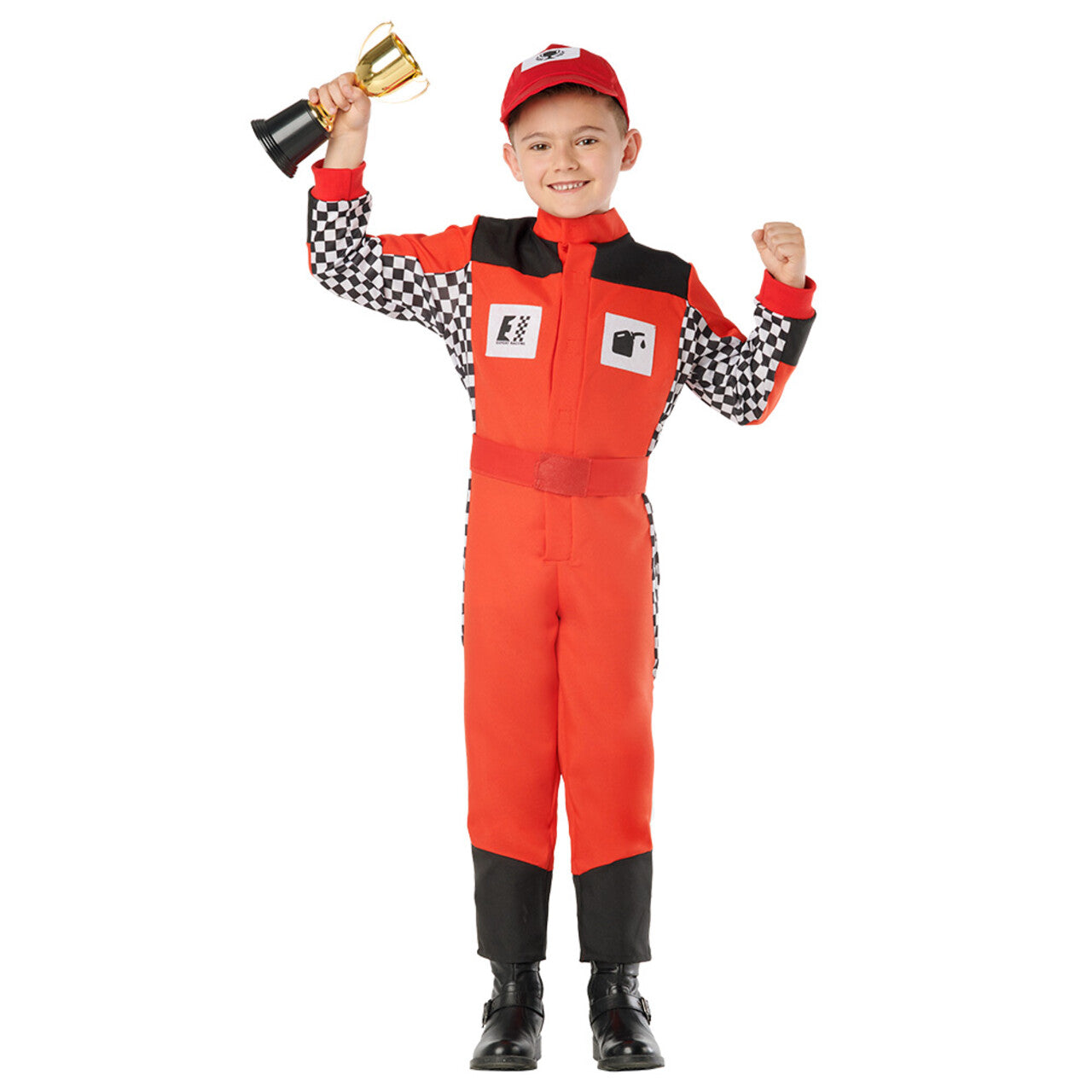 Op deze afbeelding zie je een Kostuums, van het merk Boland. Racing Champion Jongen Kostuum