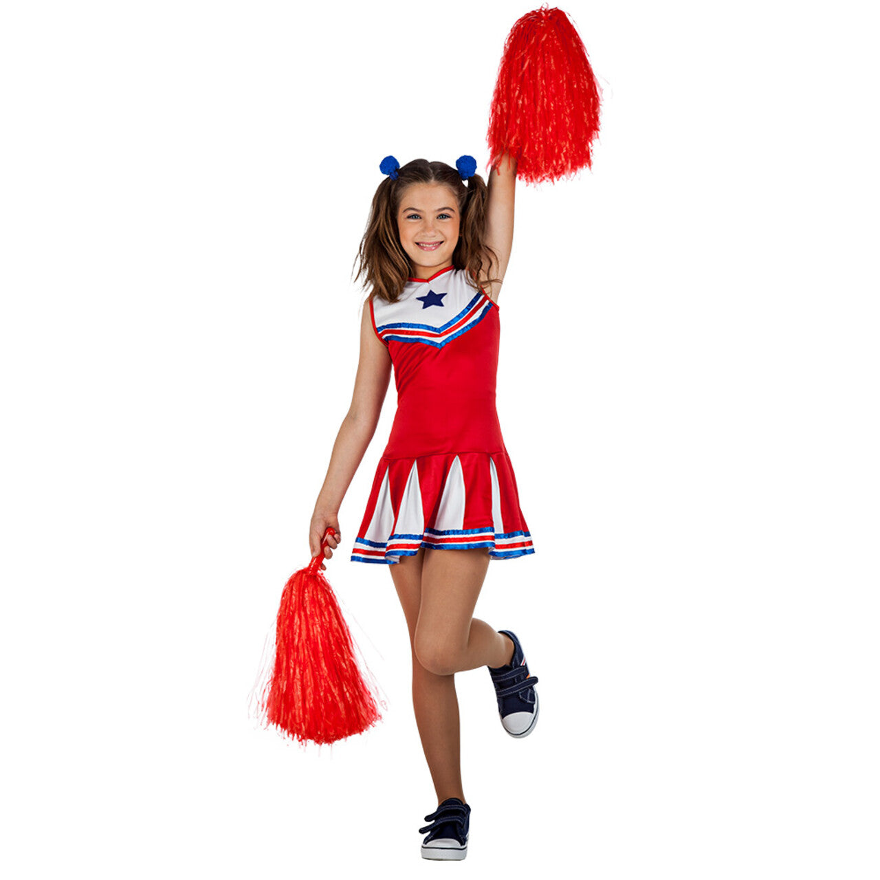 Op deze afbeelding zie je een Kostuums, van het merk Boland. Cheerleader Jolly Holly Meisje Kostuum