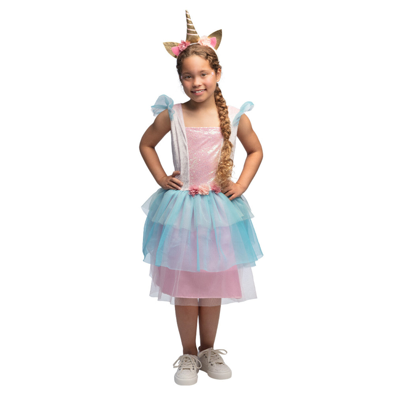 Op deze afbeelding zie je een Kostuums, van het merk Boland. Prinsess Unique Corn Meisje Kostuum