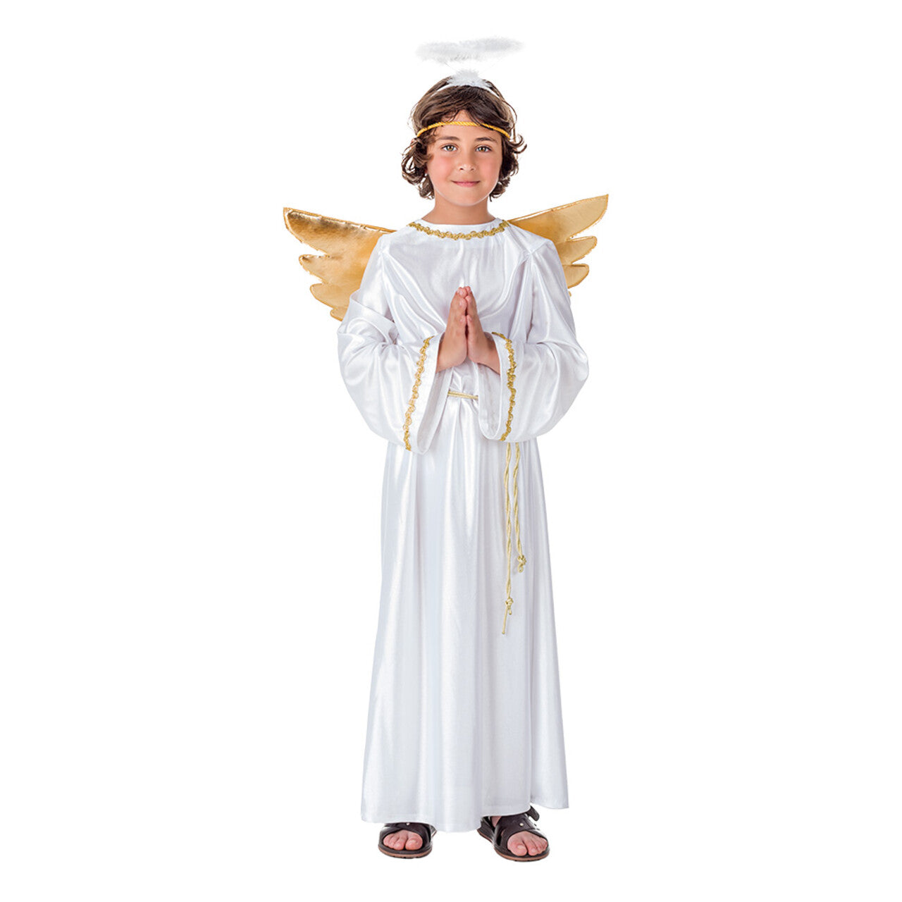 Op deze afbeelding zie je een Kostuums, van het merk Boland. Engeltje Gabriella Kind Kostuum
