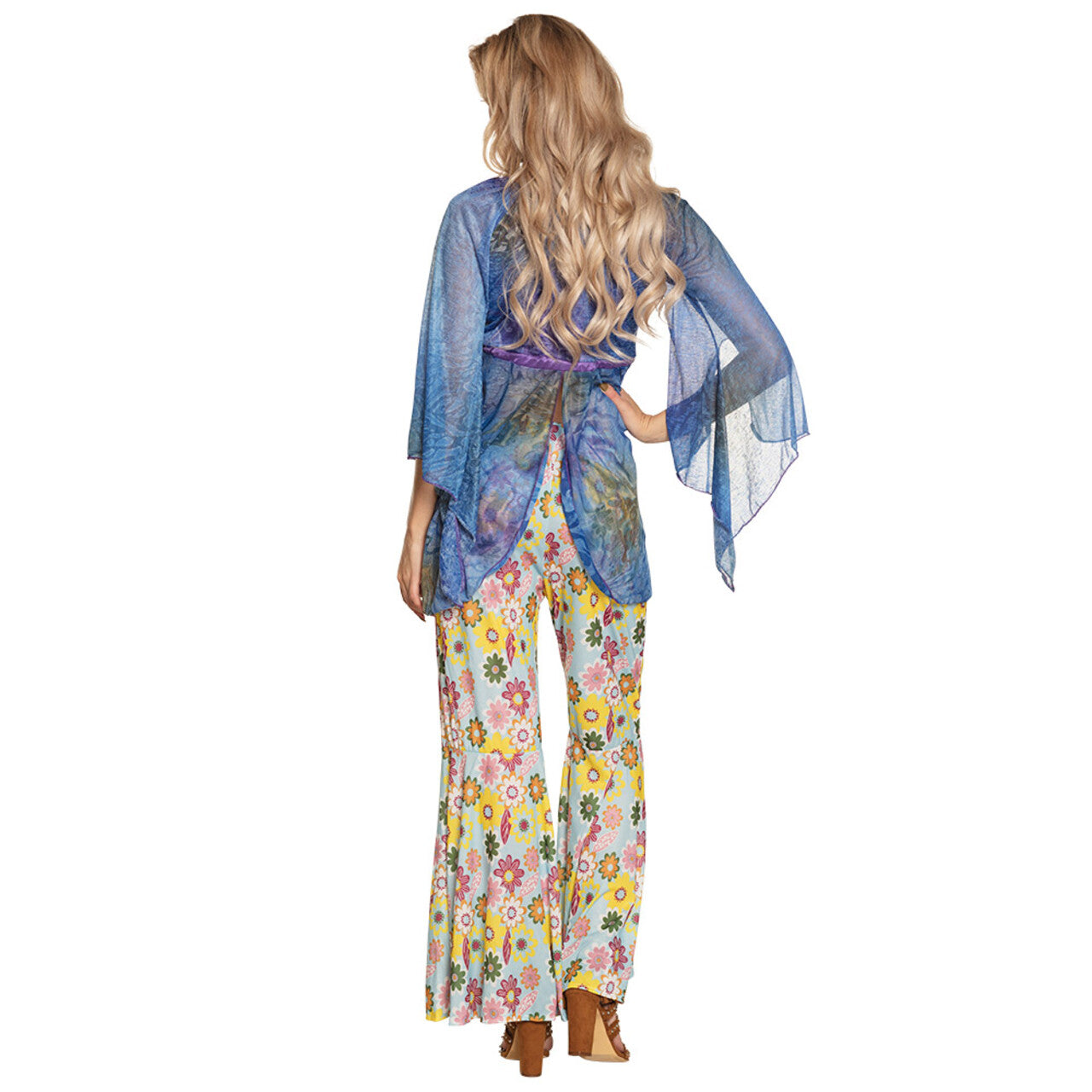 Op deze afbeelding zie je een Kostuums, van het merk Boland. Hippe Hippie Flowervrouw Kostuum