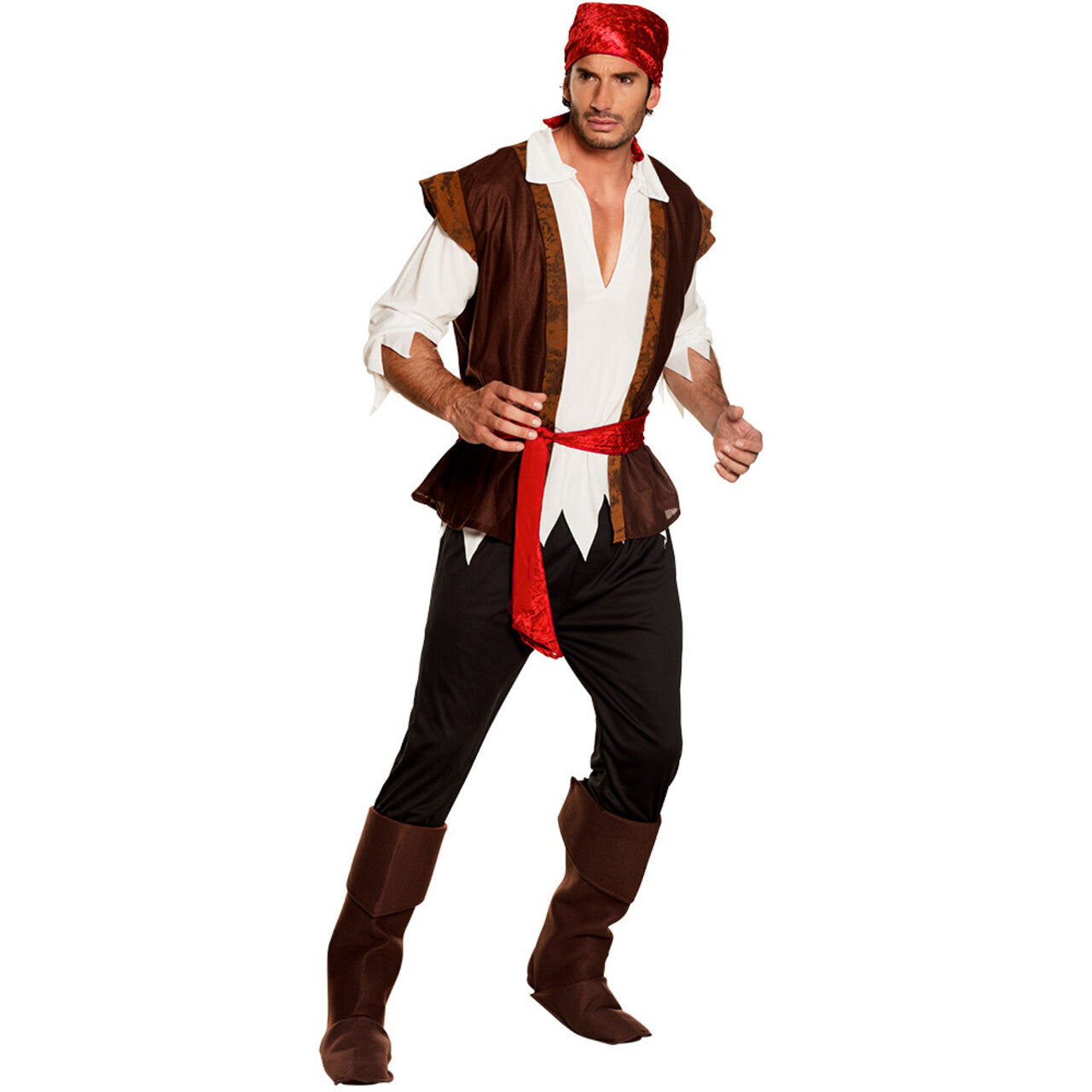 Op deze afbeelding zie je een Kostuums, van het merk Boland. Piraat Billy Bakboord Man Kostuum