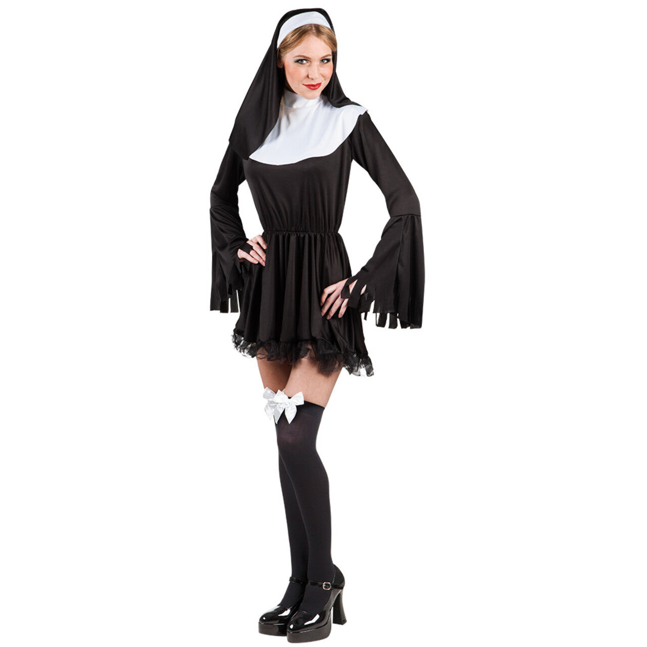 Op deze afbeelding zie je een Kostuums, van het merk Boland. Stoute Non Maagd Maria Vrouw Kostuum
