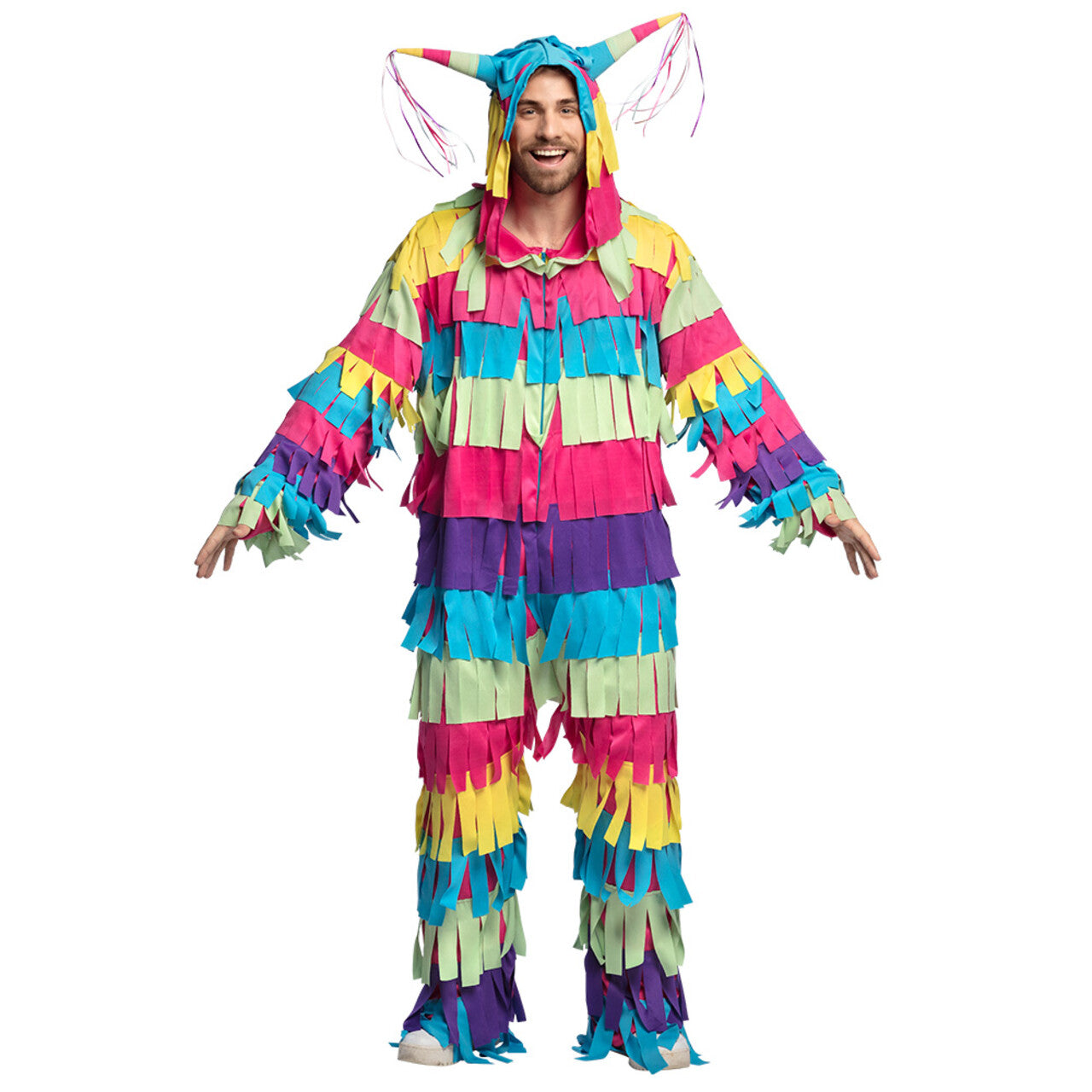 Op deze afbeelding zie je een Kostuums, van het merk Boland. Mexicaanse Lama Pinata Man Kostuum