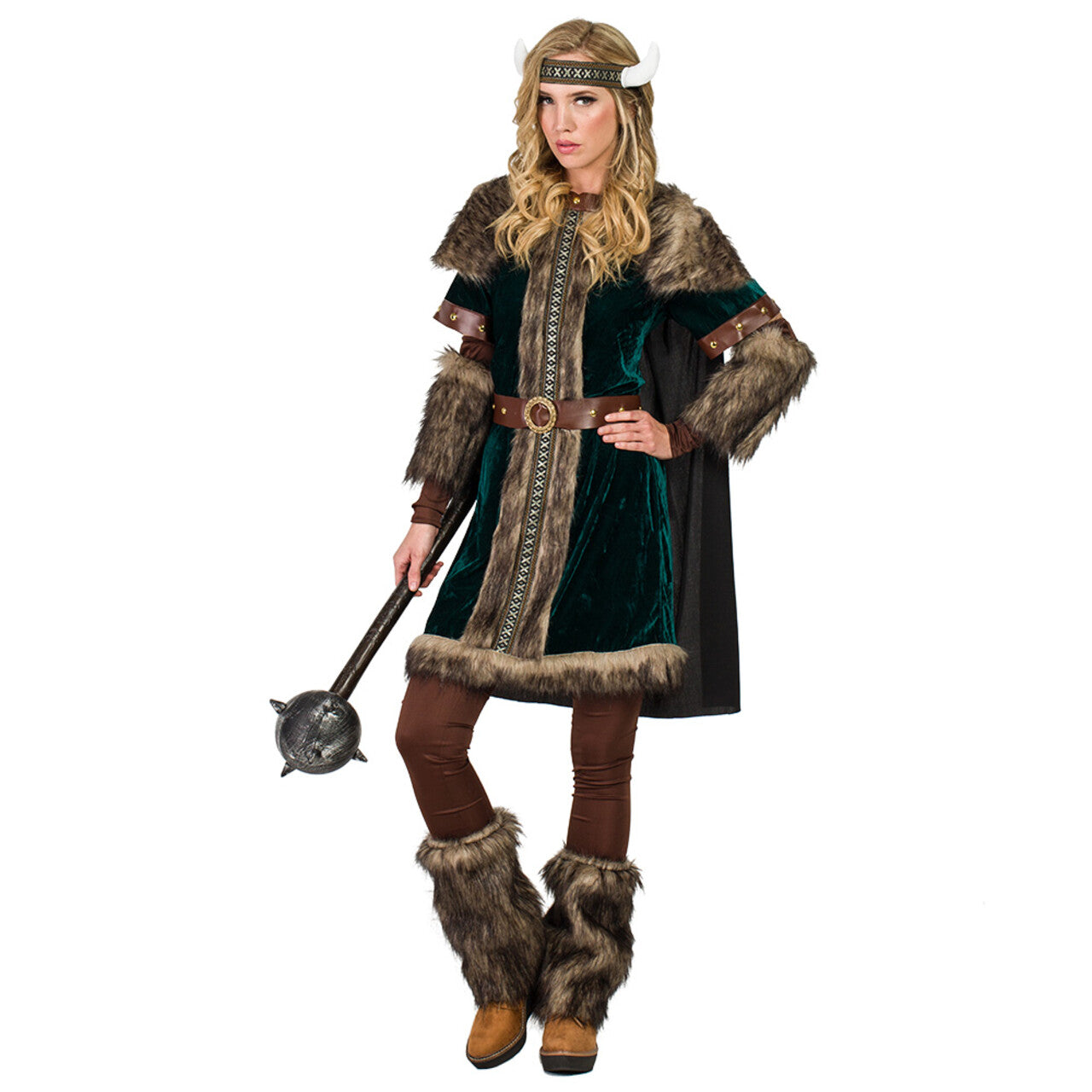 Op deze afbeelding zie je een Kostuums, van het merk Boland. Viking Heldin Helga Vrouw Kostuum