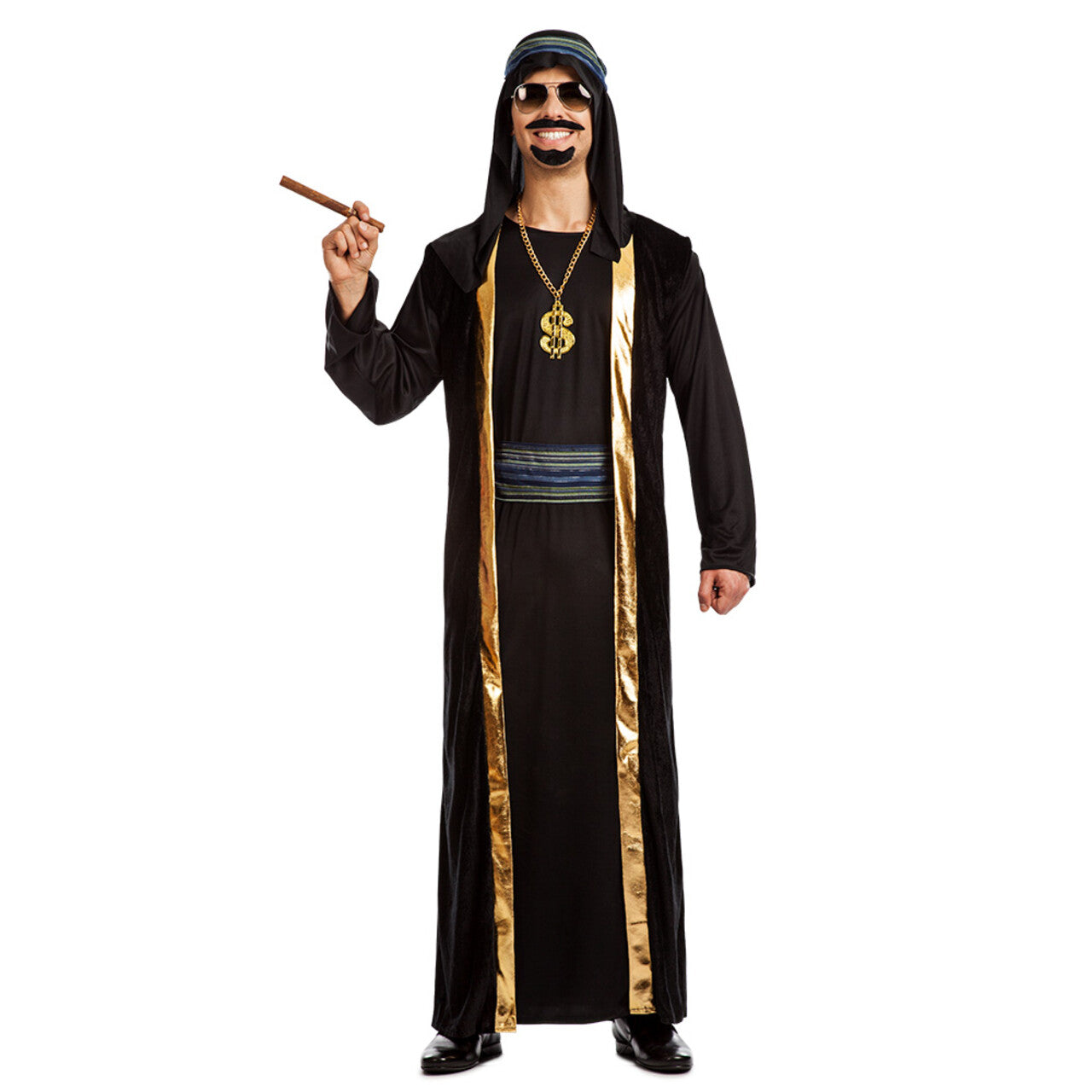 Op deze afbeelding zie je een Kostuums, van het merk Boland. Sjeik Mo Cash Man Kostuum