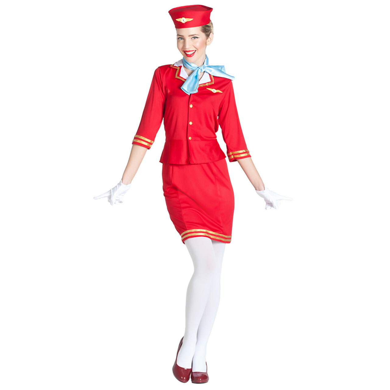 Op deze afbeelding zie je een Kostuums, van het merk Boland. Stewardess Linda Luchthapper Vrouw Kostuum