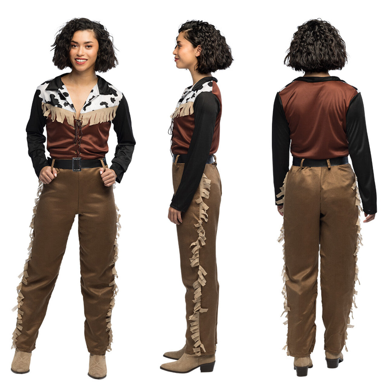 Op deze afbeelding zie je een Kostuums, van het merk Boland. Cowgirl Belle Wild Wild Best Vrouw Kostuum