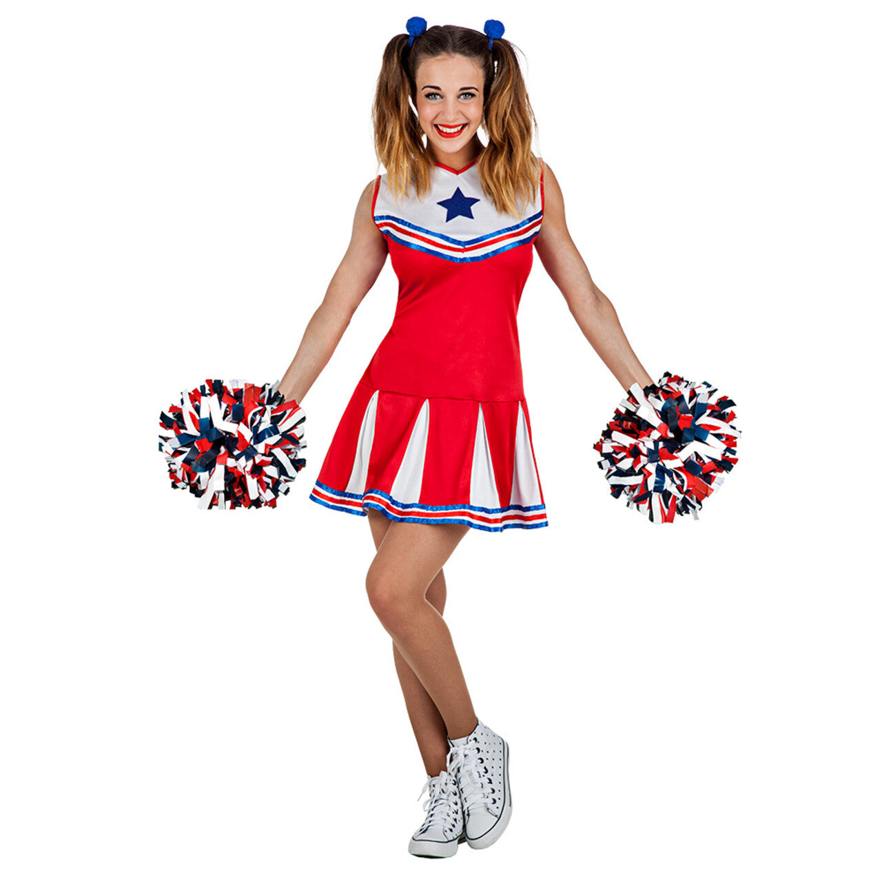 Op deze afbeelding zie je een Kostuums, van het merk Boland. Cheerleader Holly Happy Cheer Vrouw Kostuum