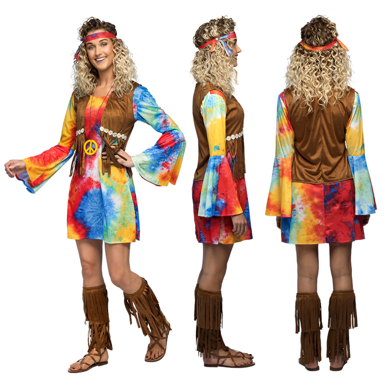 Op deze afbeelding zie je een Kostuums, van het merk Boland. Hippie Liefdevolle Luna Vrouw Kostuum