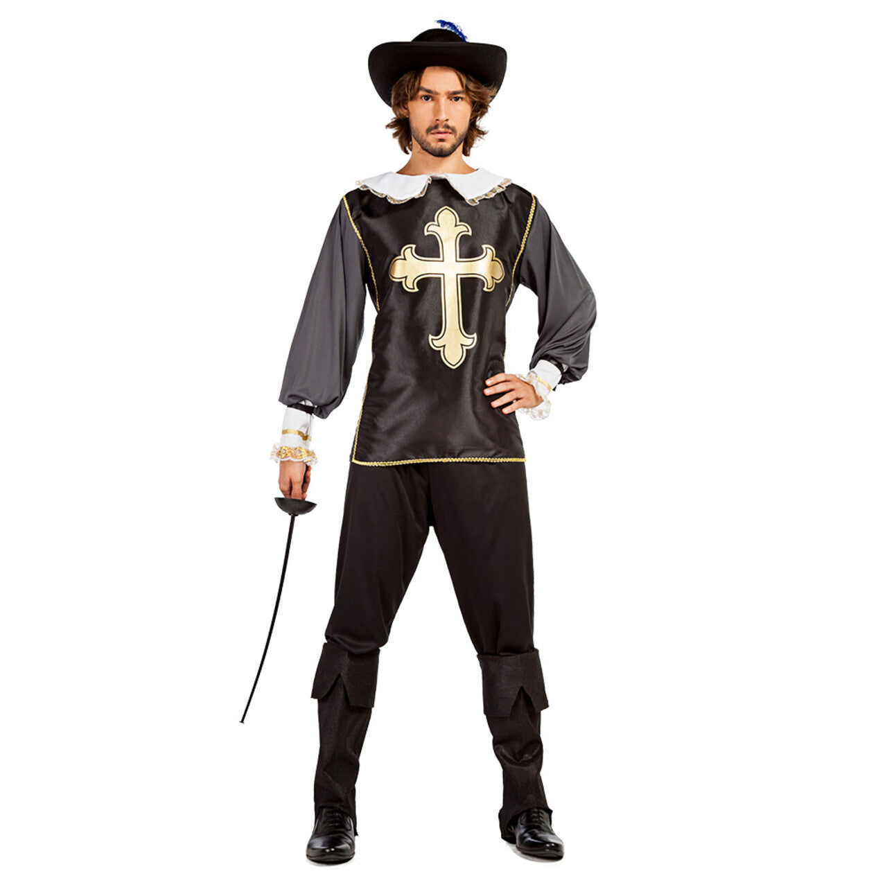 Op deze afbeelding zie je een Kostuums, van het merk Boland. Musketier Treville Man Kostuum
