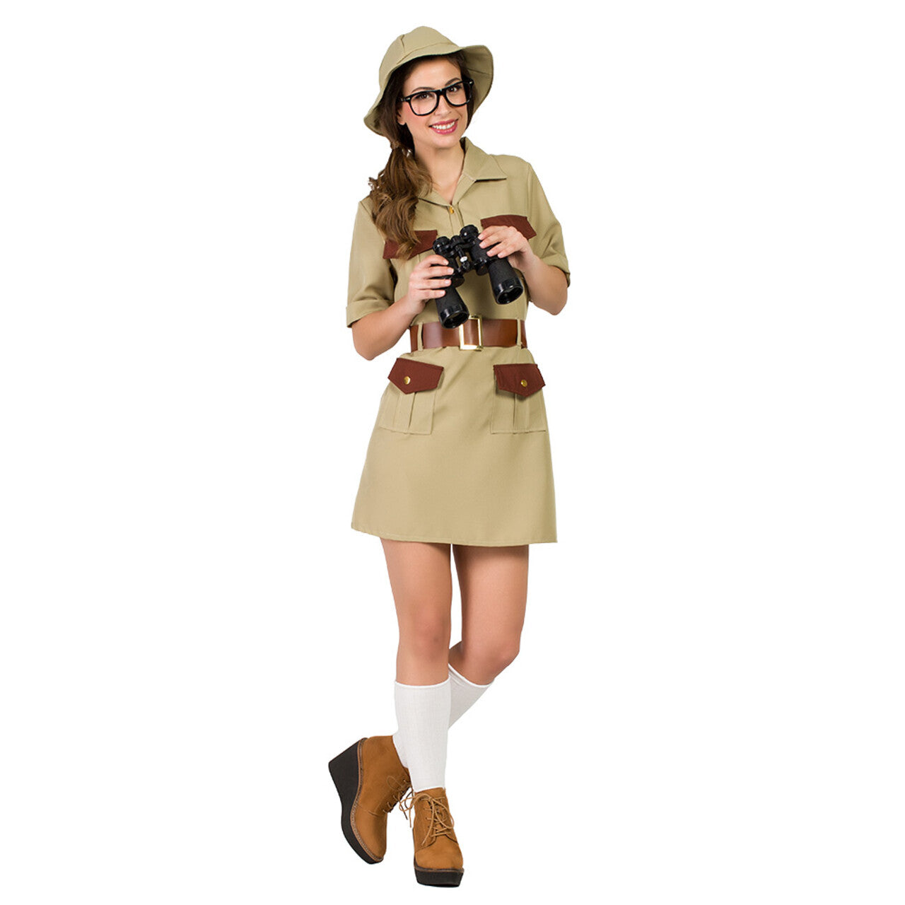 Op deze afbeelding zie je een Kostuums, van het merk Boland. Avontuurlijke Safari Jade Vrouw Kostuum