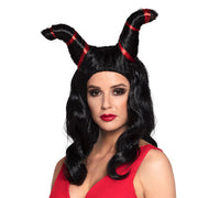 Op deze afbeelding zie je een Accessoires, van het merk Boland. Pruik Demon Fury Met Hoorns