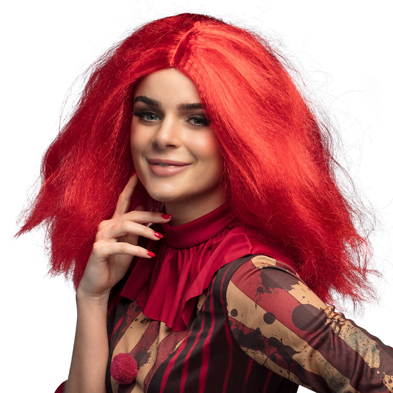 Op deze afbeelding zie je een Accessoires, van het merk Boland. Pruik Rode Clownette