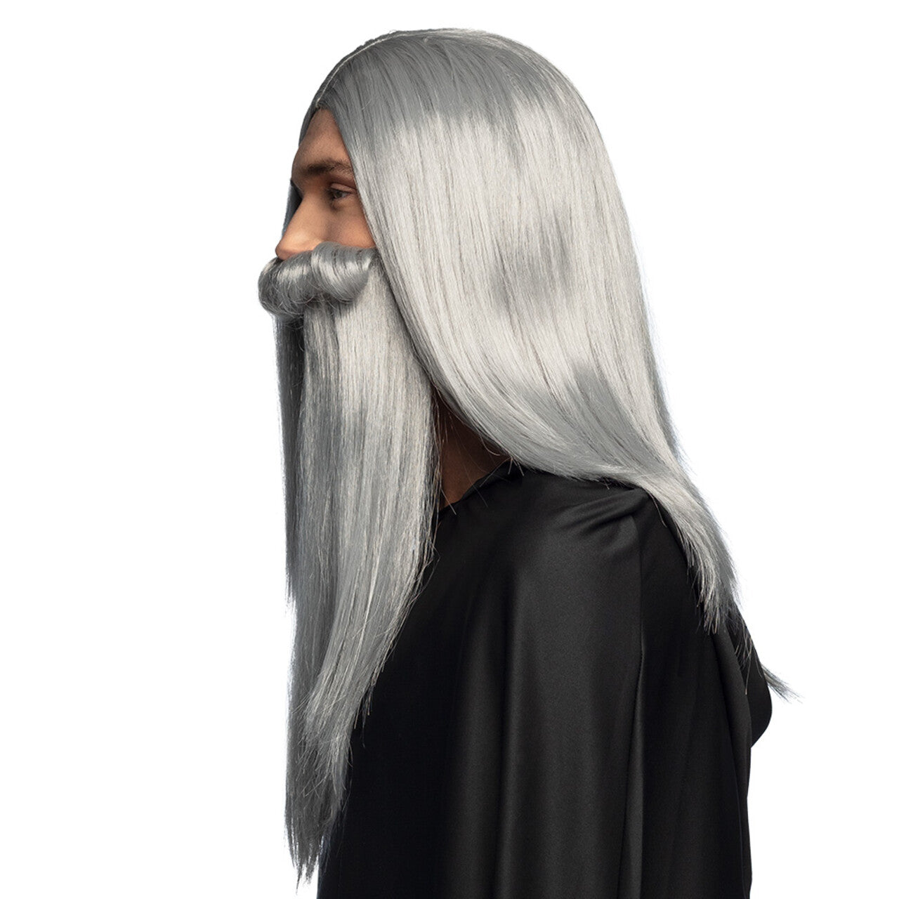 Op deze afbeelding zie je een Accessoires, van het merk Boland. Pruik Merlin De Magiër Met Baard