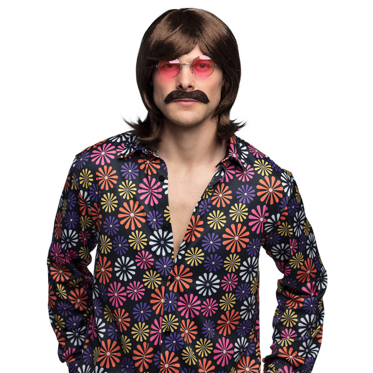 Op deze afbeelding zie je een Accessoires, van het merk Boland. Pruik Seventies Gary Met Snor