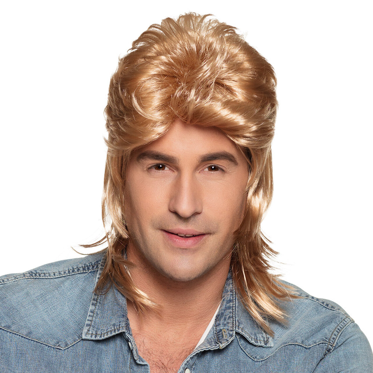 Op deze afbeelding zie je een Accessoires, van het merk Boland. Pruik New Kids Jimmy