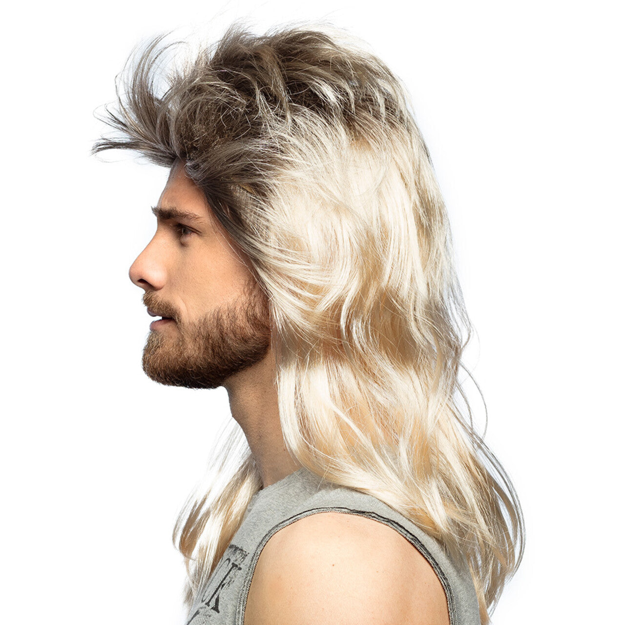 Op deze afbeelding zie je een Accessoires, van het merk Boland. Pruik Ryan Rockstar