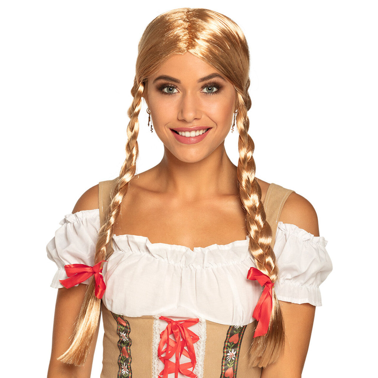 Op deze afbeelding zie je een Accessoires, van het merk Boland. Pruik Onschuldige Heidi Blond