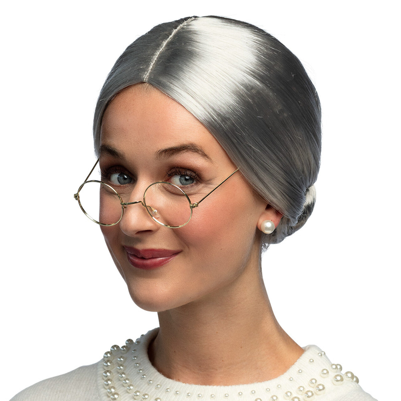 Op deze afbeelding zie je een Accessoires, van het merk Boland. Pruik Oma Lien