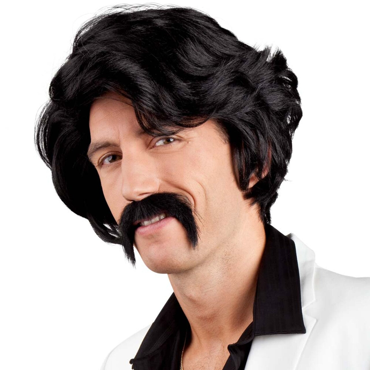 Op deze afbeelding zie je een Accessoires, van het merk Boland. Pruik 70s Maffia Gangster