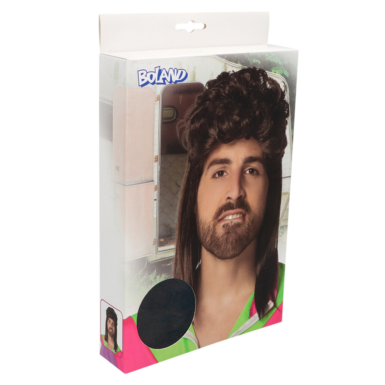Op deze afbeelding zie je een Accessoires, van het merk Boland. Pruik Arie Aso Bruin