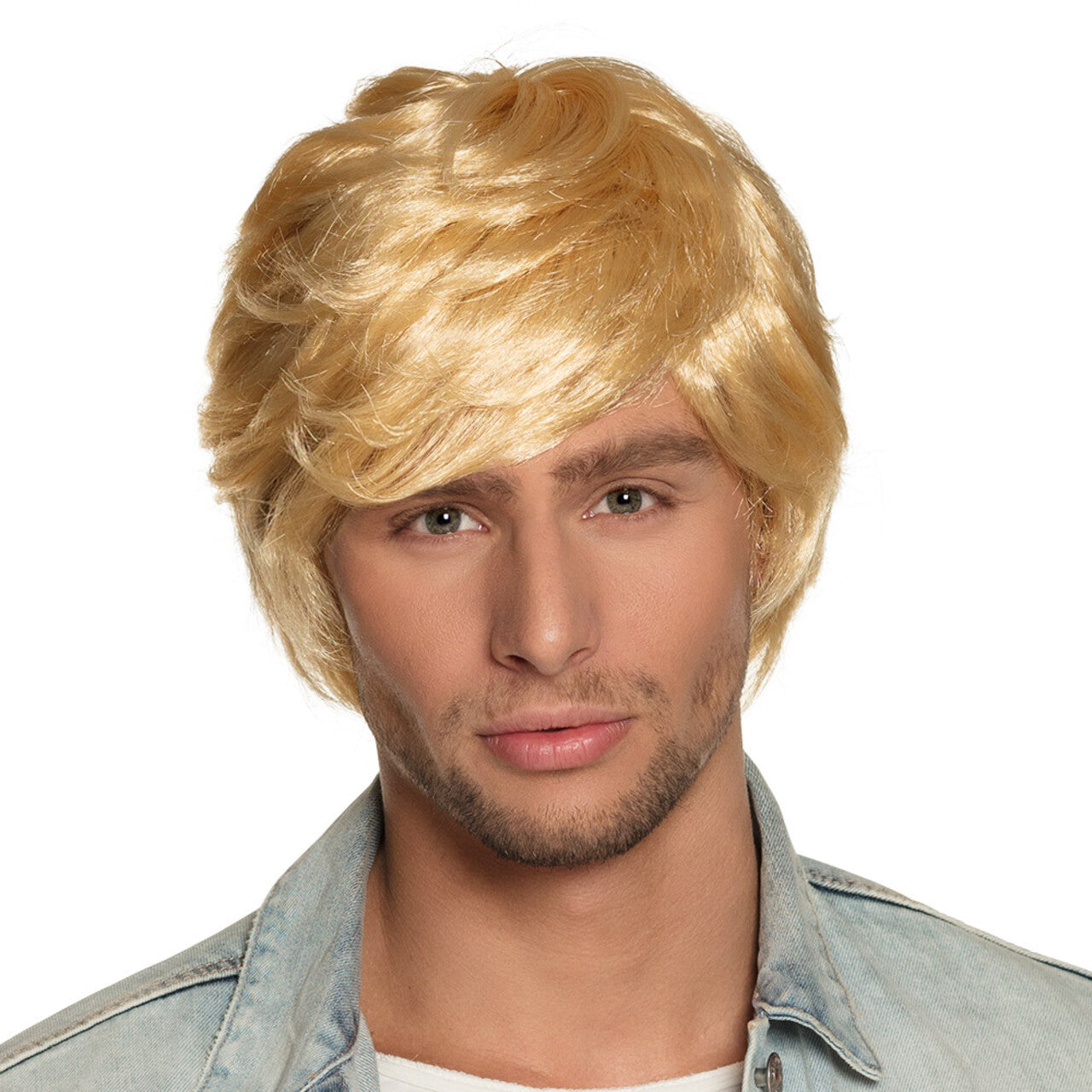 Op deze afbeelding zie je een Accessoires, van het merk Boland. Pruik Knappe Nerd Blond