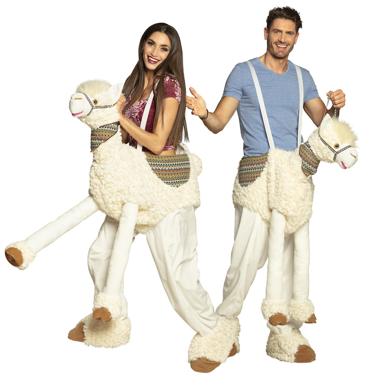 Op deze afbeelding zie je een Kostuums, van het merk Boland. Op De Rug Van Een Alpaca Kostuum