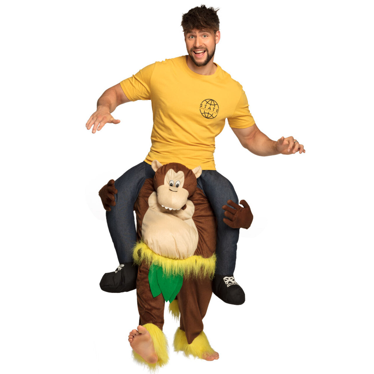 Op deze afbeelding zie je een Kostuums, van het merk Boland. Op De Rug Van Een Funky Monkey Kostuum