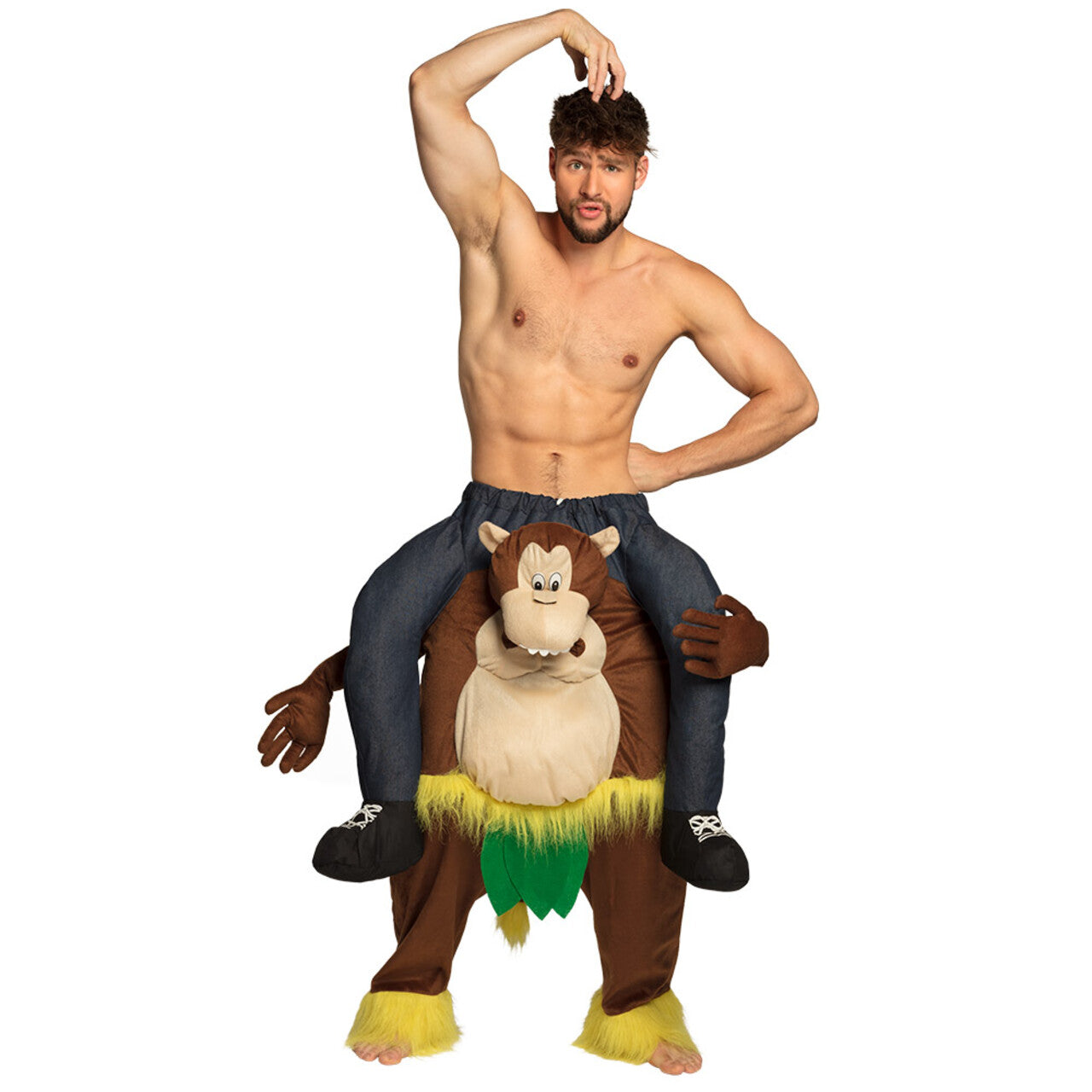 Op deze afbeelding zie je een Kostuums, van het merk Boland. Op De Rug Van Een Funky Monkey Kostuum